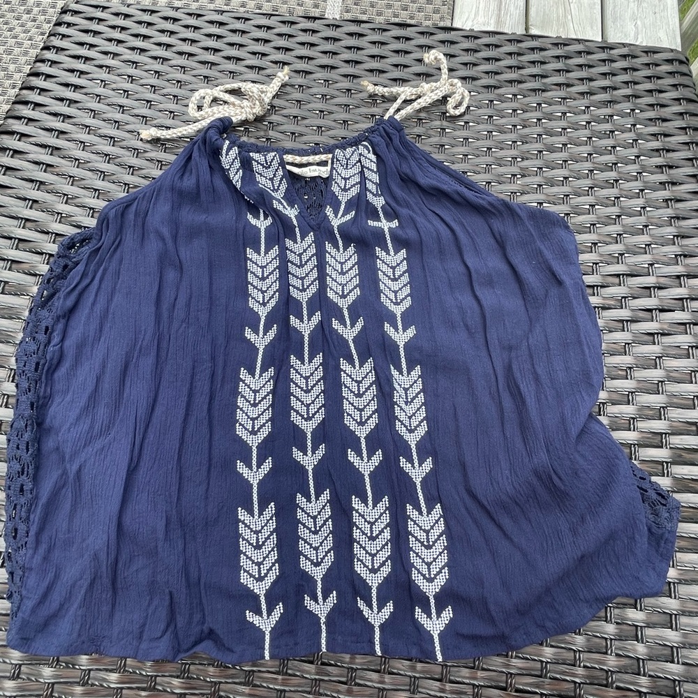 🌈“Hippie Laundry” shoulder-tie tank top sz XL